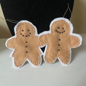 Gingerbread Man Felt Ornaments